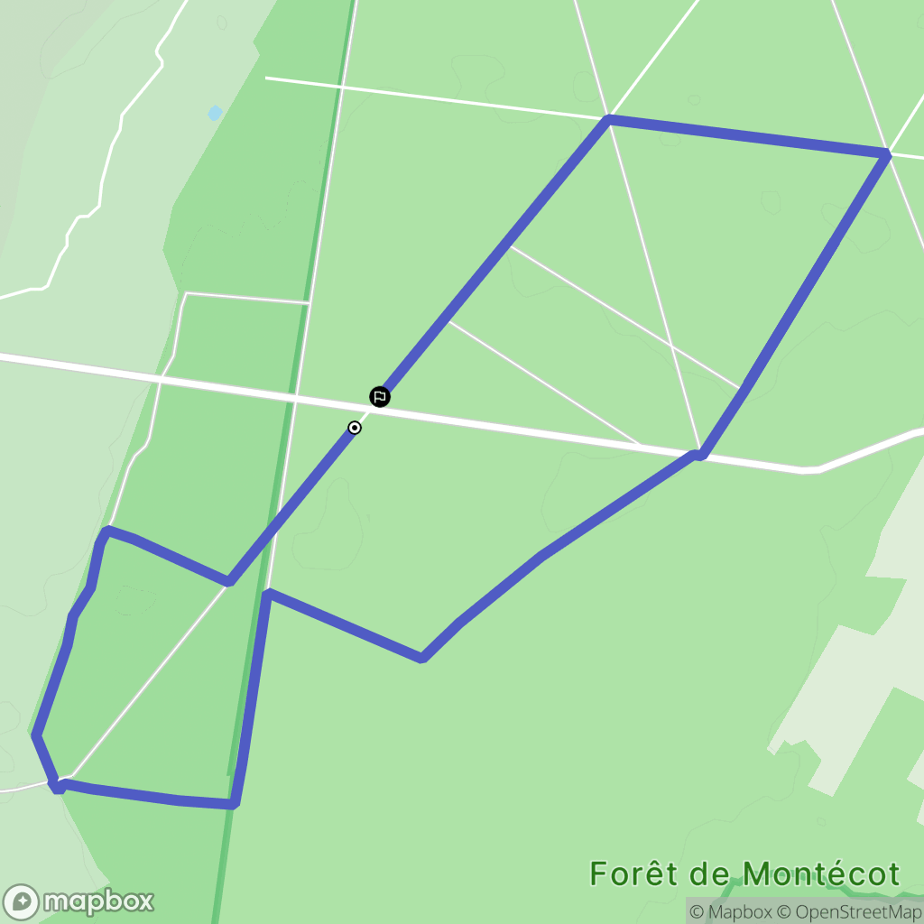 Le Favril : carte du parcours de randonnée - France