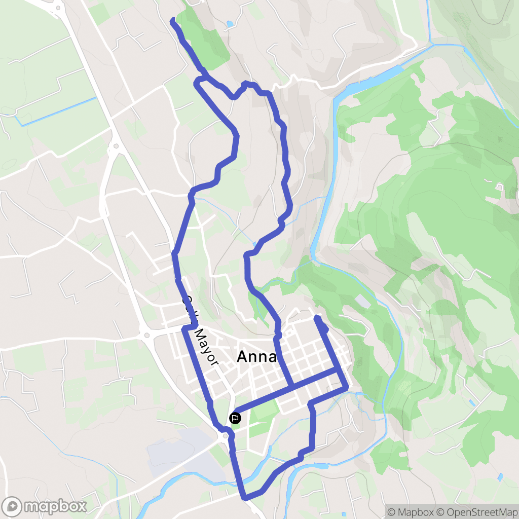 Anna : carte du parcours de randonnée - Spain