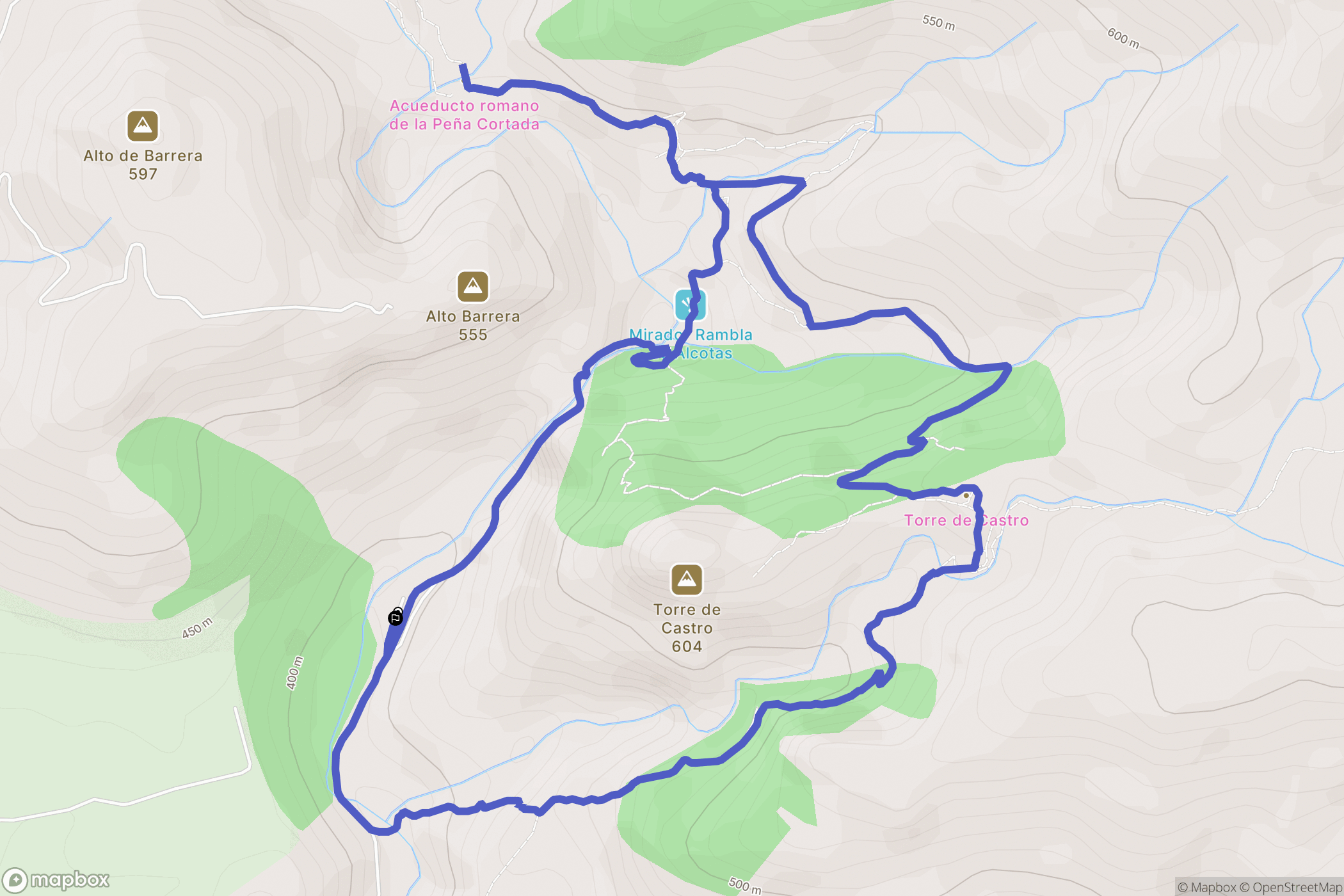 Calles : carte du parcours de randonnée - Spain