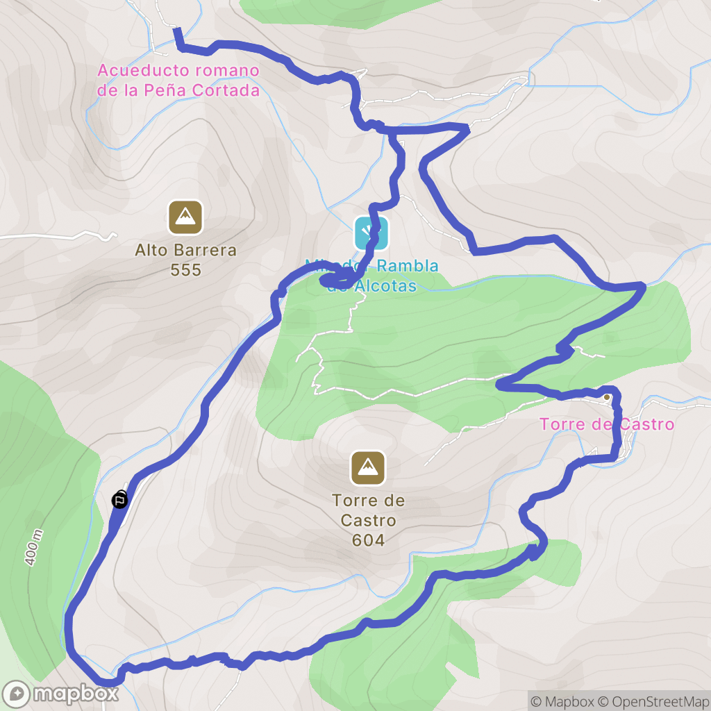 Calles : carte du parcours de randonnée - Spain