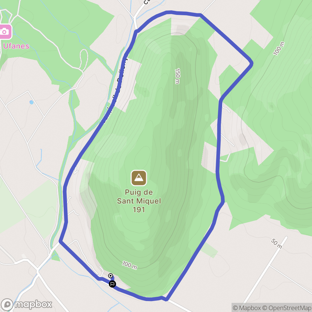 Campanet : carte du parcours de randonnée - Spain