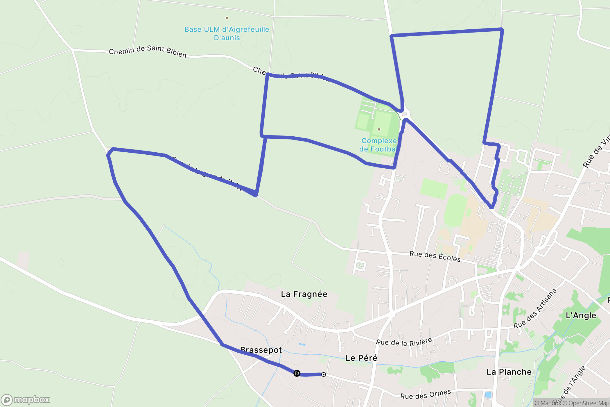 Aigrefeuille-d'Aunis : carte du parcours de randonnée - France