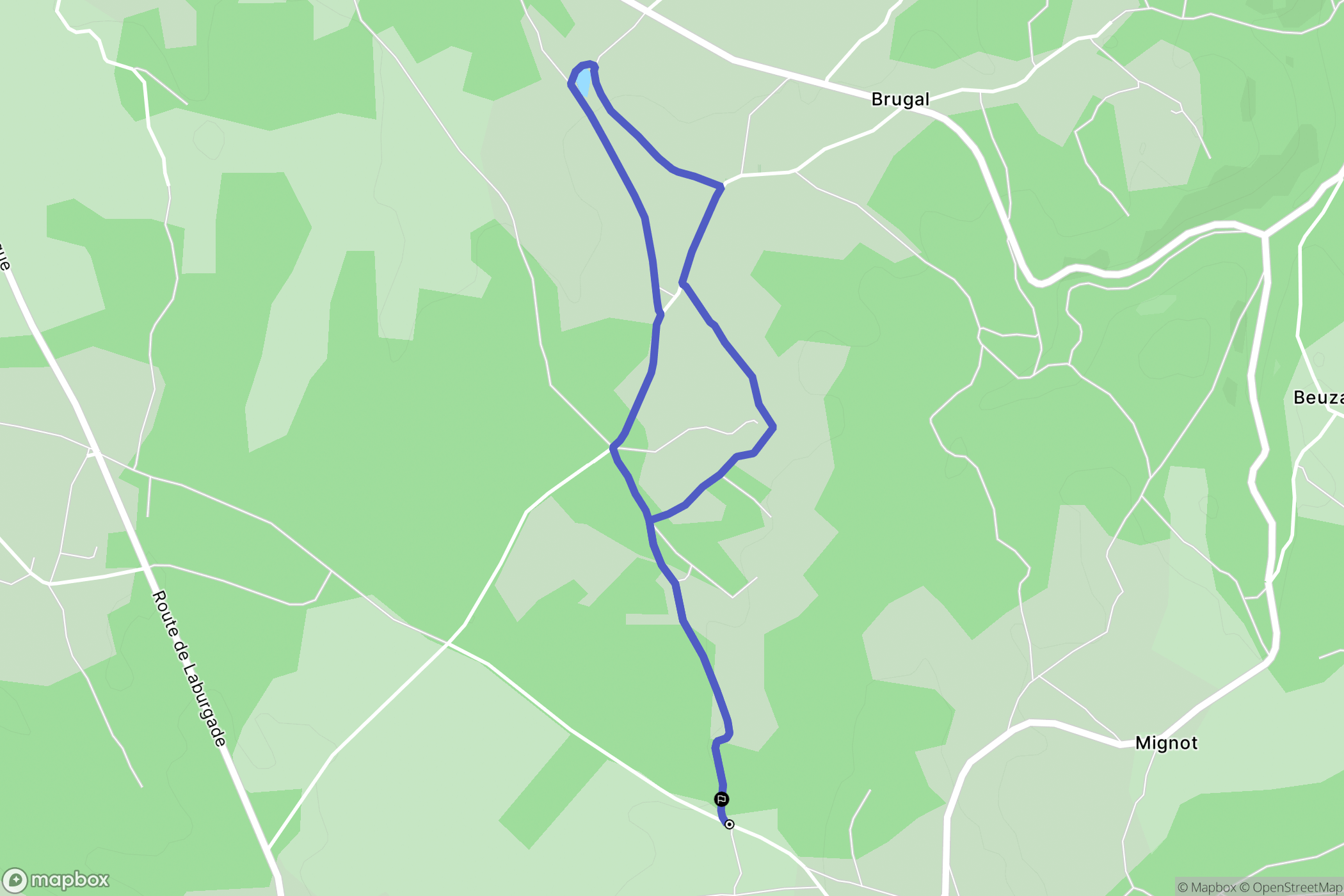 Cremps : carte du parcours de randonnée - France