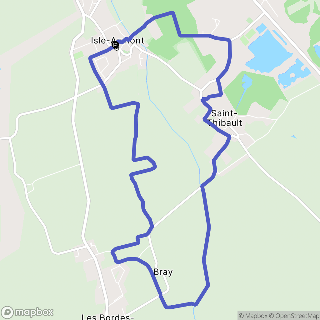 Isle-Aumont : carte du parcours de randonnée - France