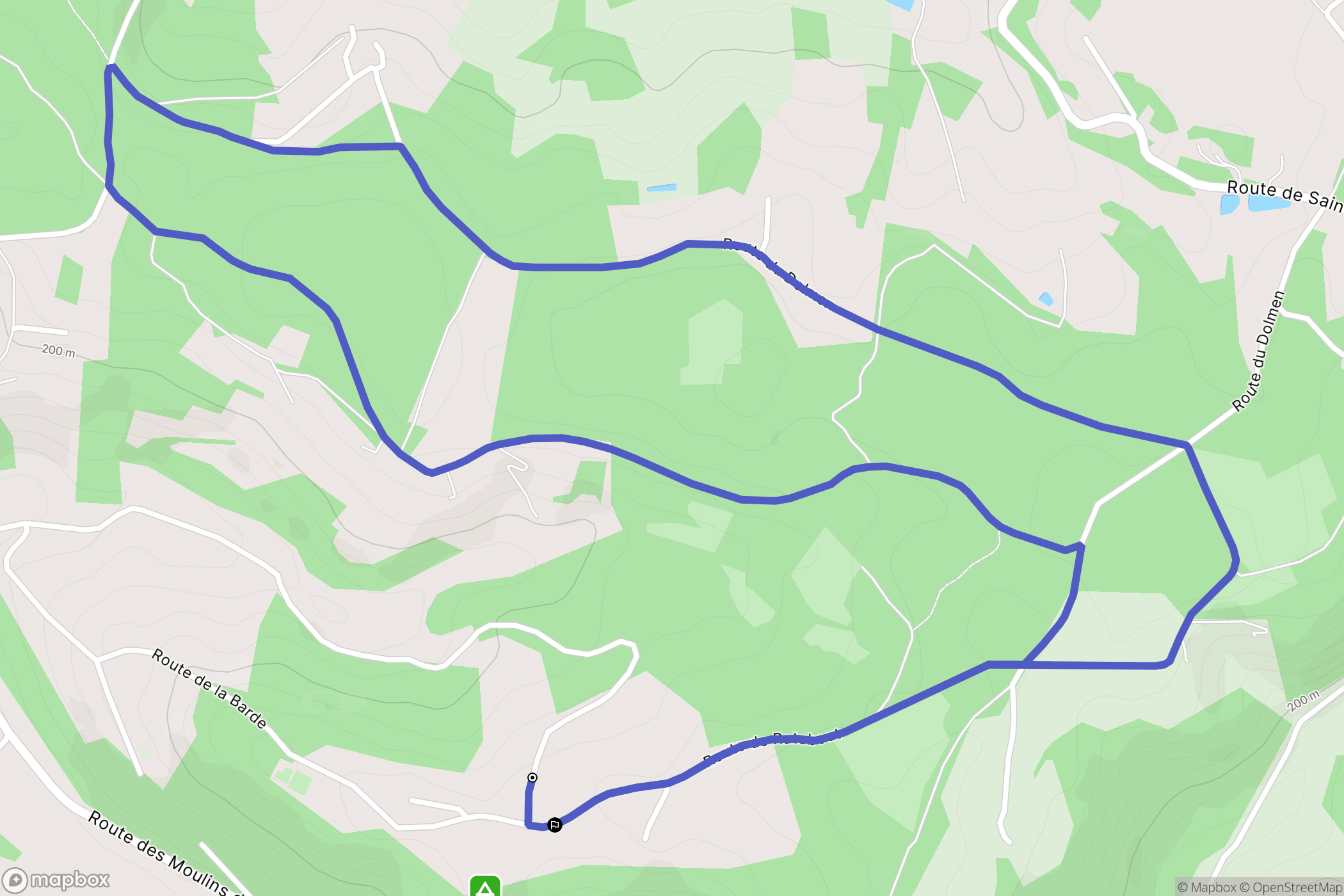 Sainte-Foy-de-Belvès : carte du parcours de randonnée - France