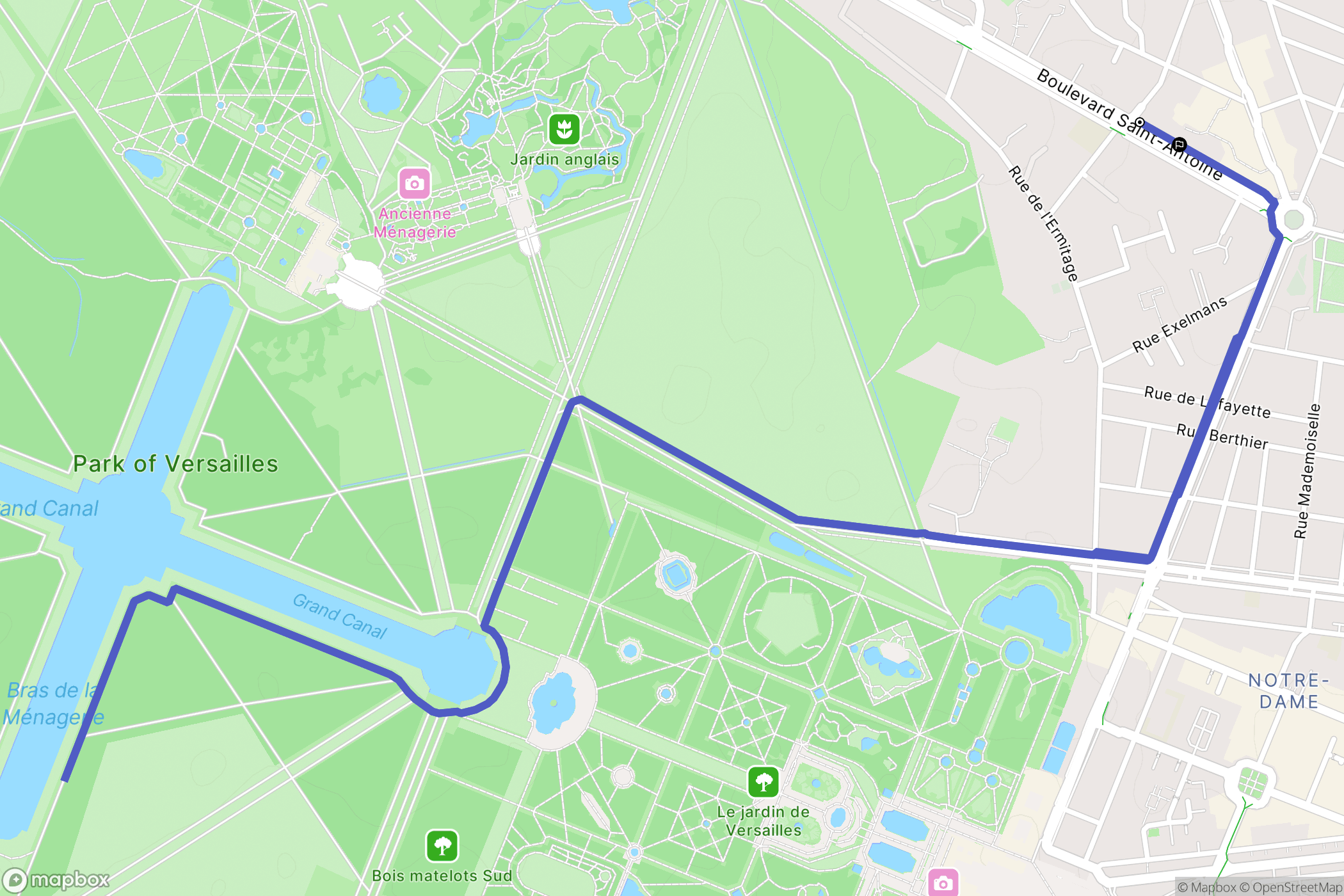 Le Chesnay-Rocquencourt : carte du parcours de randonnée - France