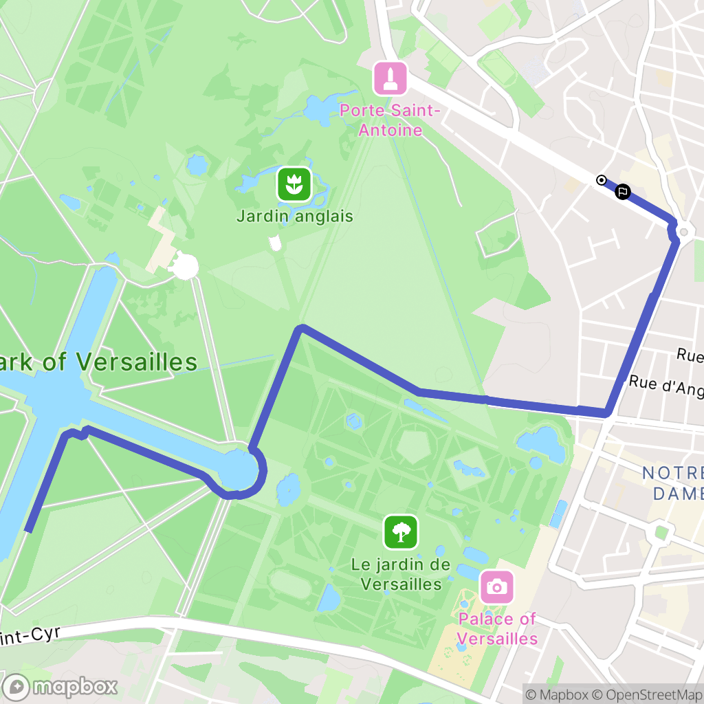 Le Chesnay-Rocquencourt : carte du parcours de randonnée - France