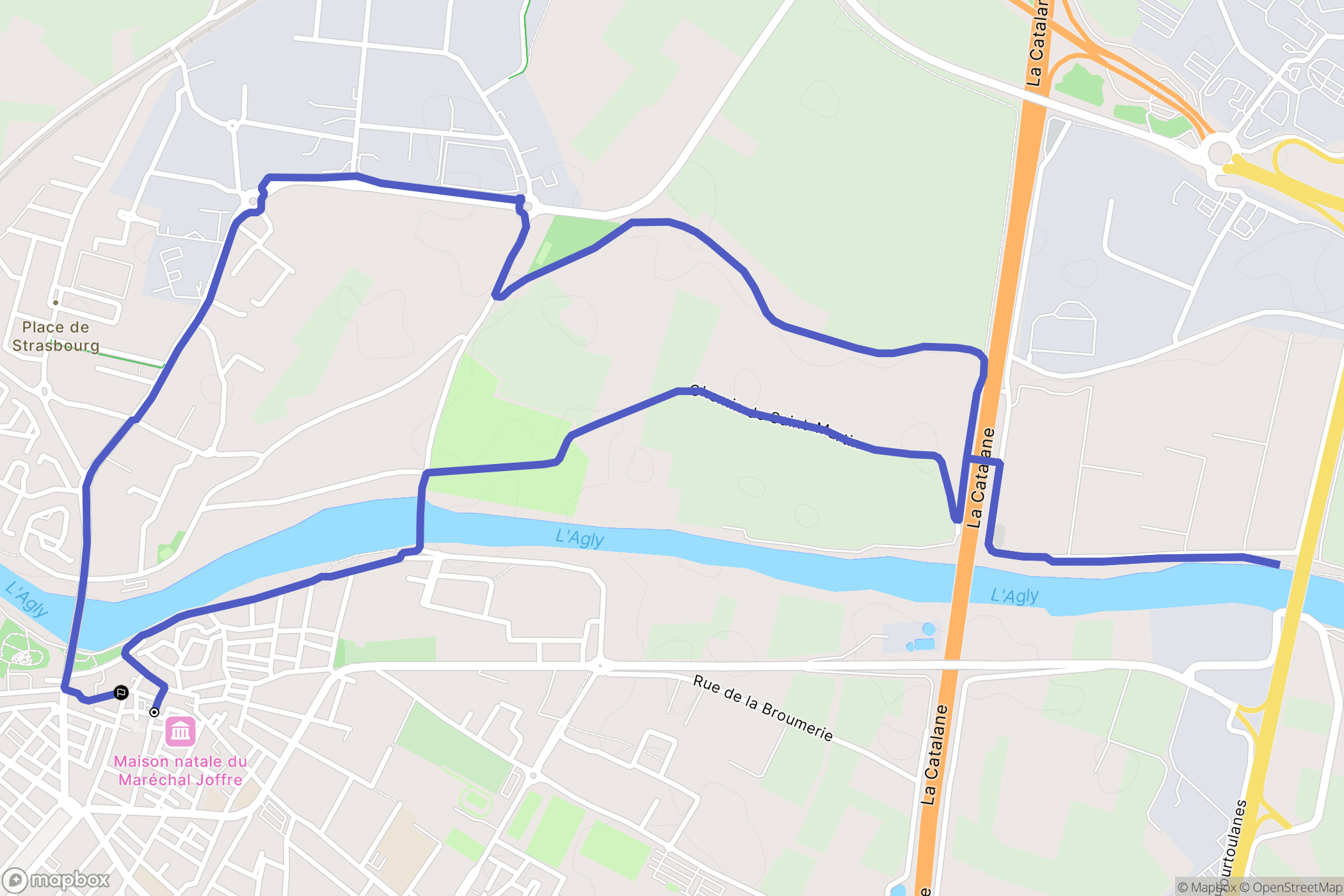 Rivesaltes : carte du parcours de randonnée - France