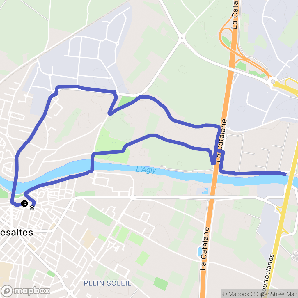 Rivesaltes : carte du parcours de randonnée - France
