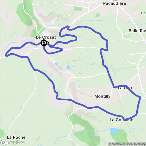 Le Crozet : carte du parcours de randonnée - France