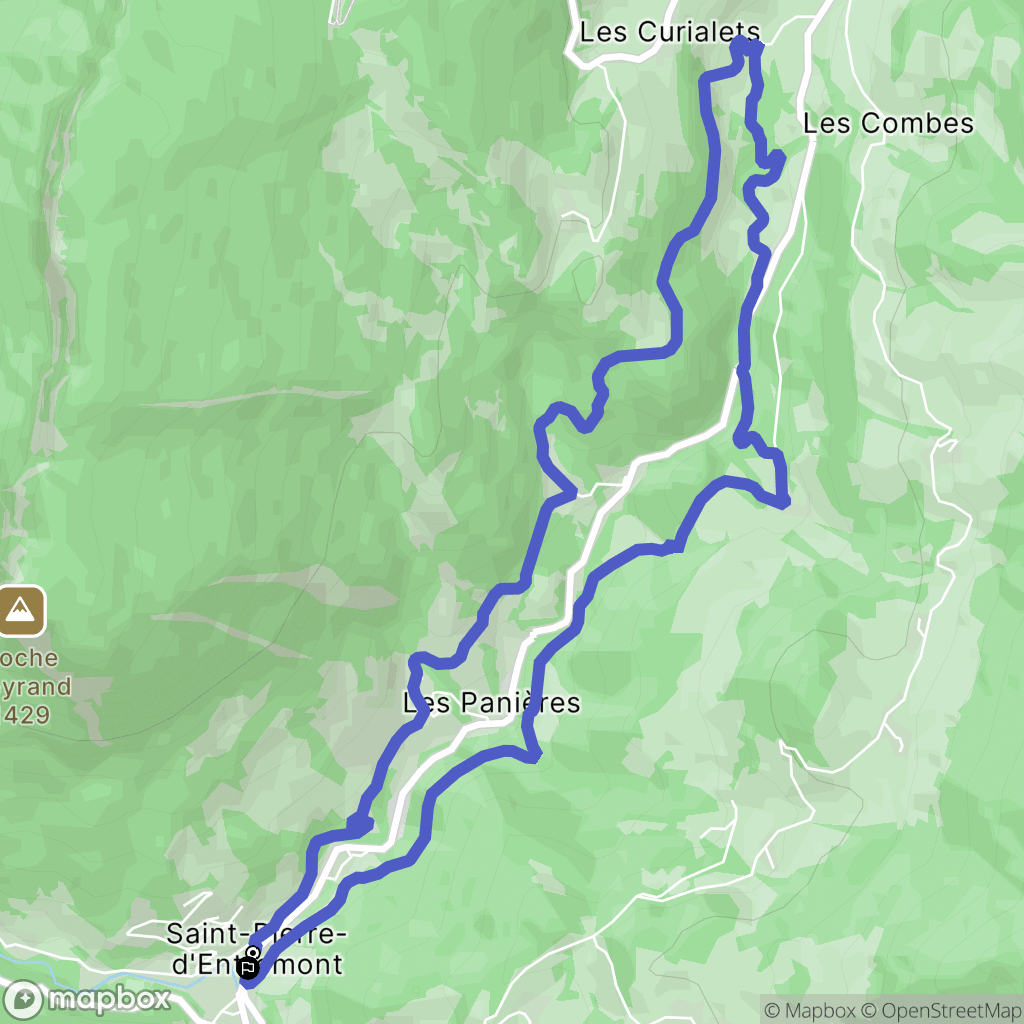 Saint-Pierre-d'Entremont : carte du parcours de randonnée - France