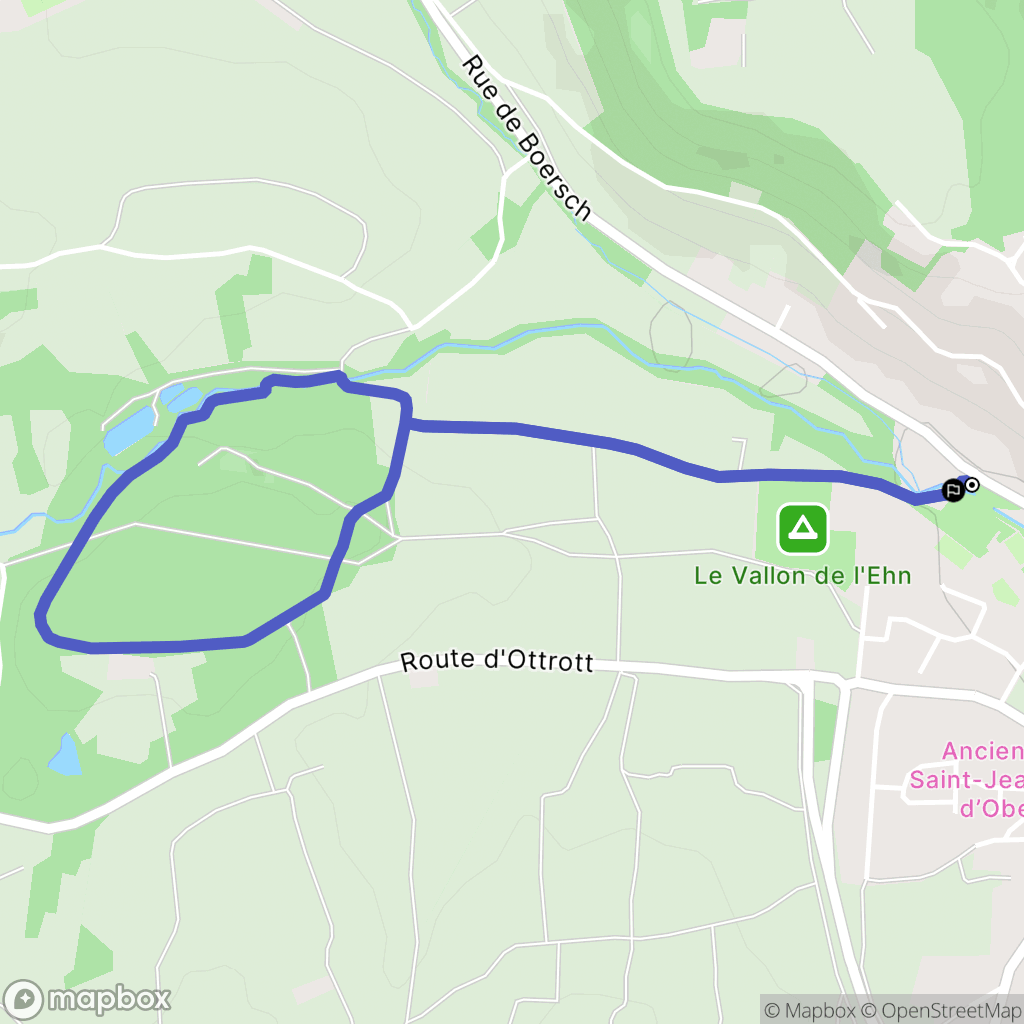 Obernai : carte du parcours de randonnée - France