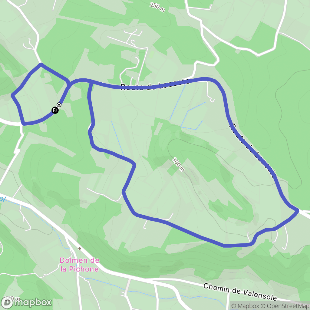 Ménerbes : carte du parcours de randonnée - France