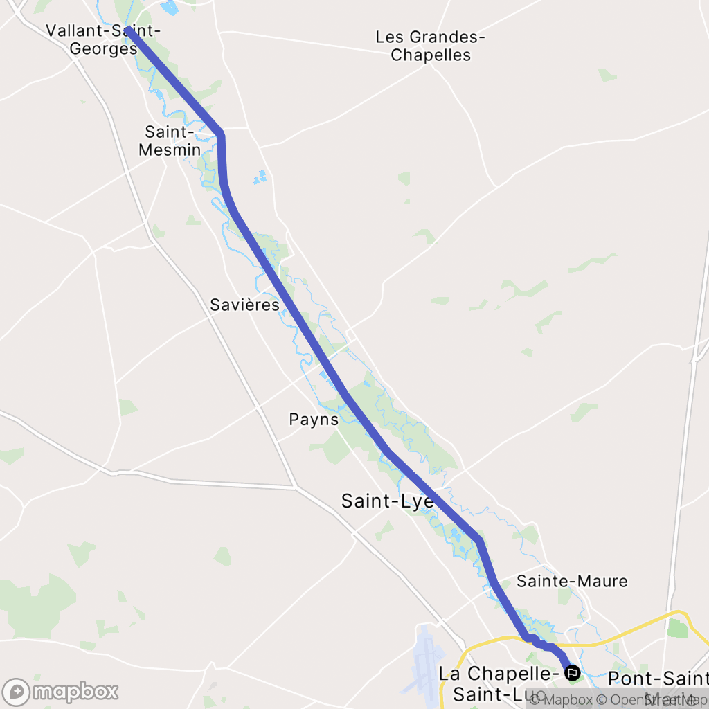 La Chapelle-Saint-Luc : carte du parcours de randonnée - France