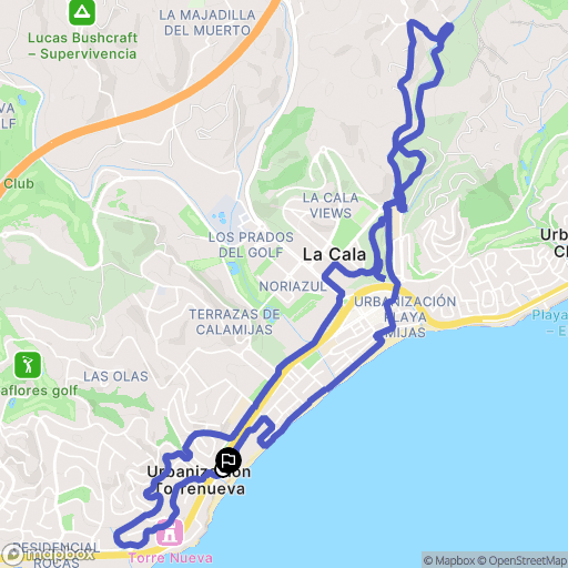 Las Lagunas de Mijas : carte du parcours de randonnée - Spain