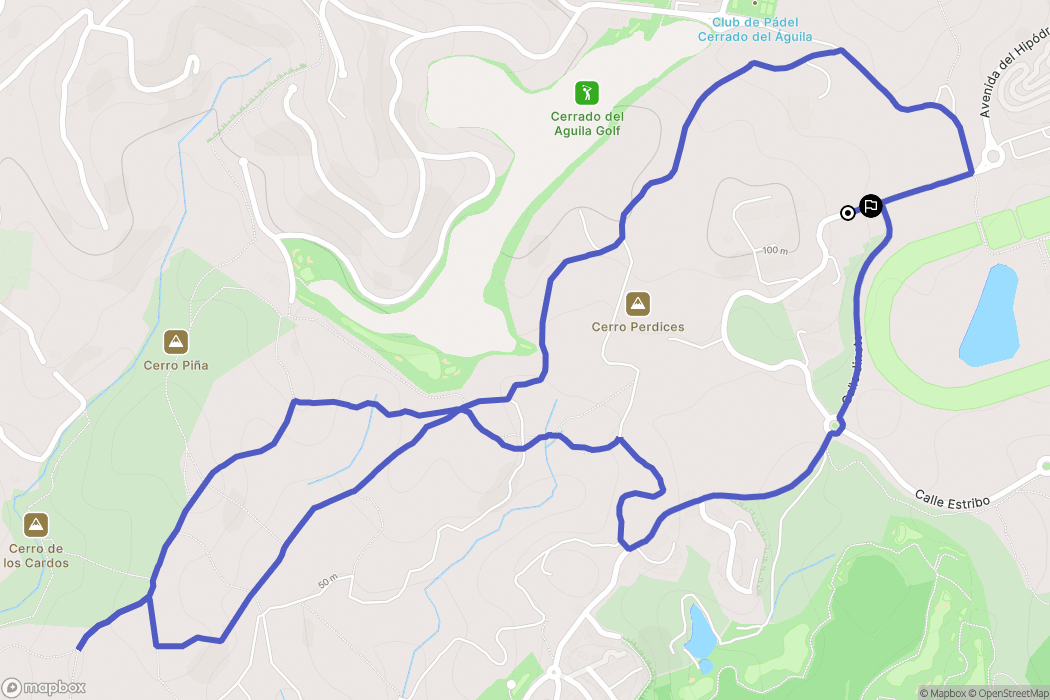 Las Lagunas de Mijas : carte du parcours de randonnée - Spain