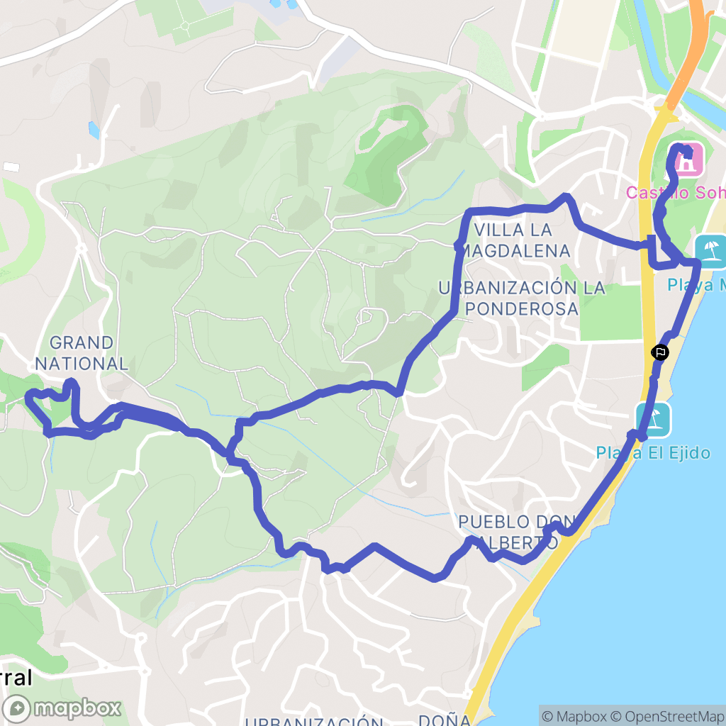 Fuengirola : carte du parcours de randonnée - Spain