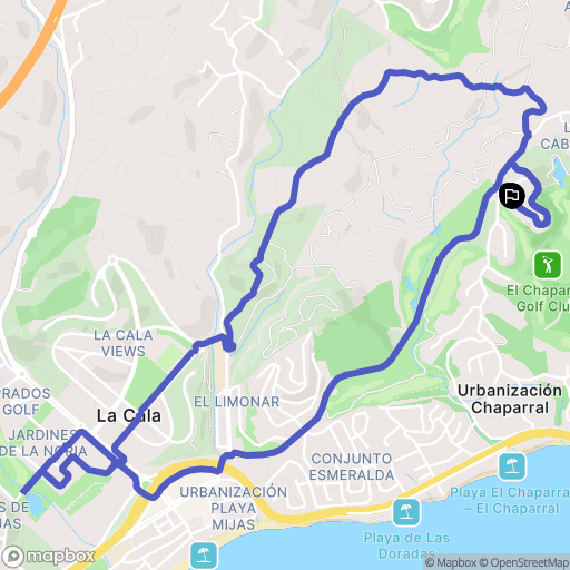 Las Lagunas de Mijas : carte du parcours de randonnée - Spain