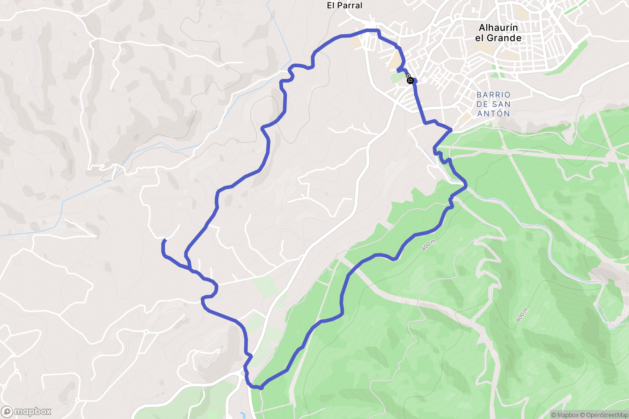 Alhaurín el Grande : carte du parcours de randonnée - Spain