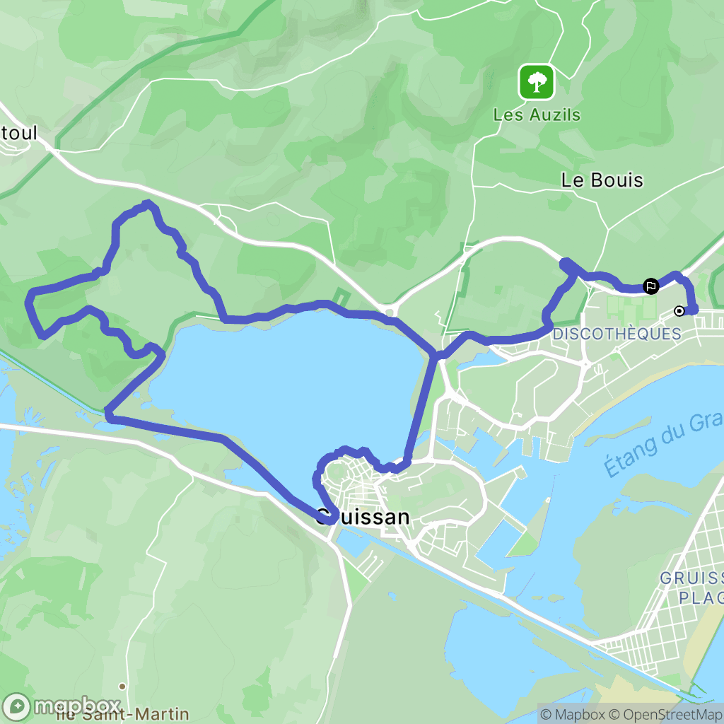 Gruissan : carte du parcours de randonnée - France