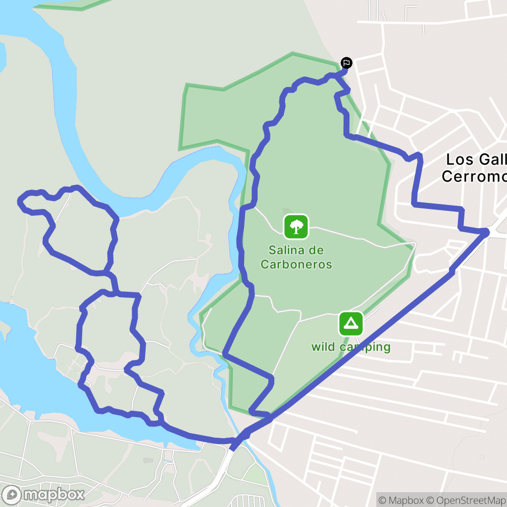 Chiclana de la Frontera : carte du parcours de randonnée - Spain