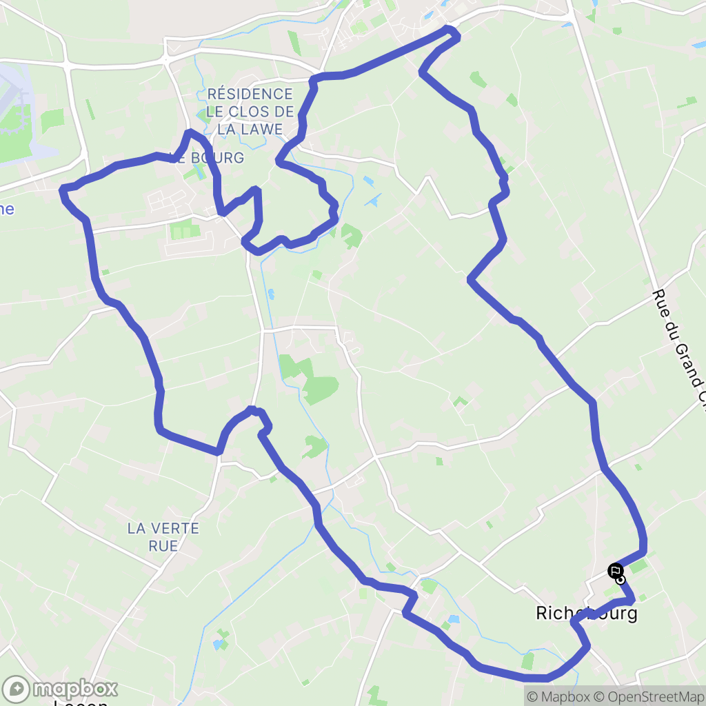 Richebourg : carte du parcours de randonnée - France