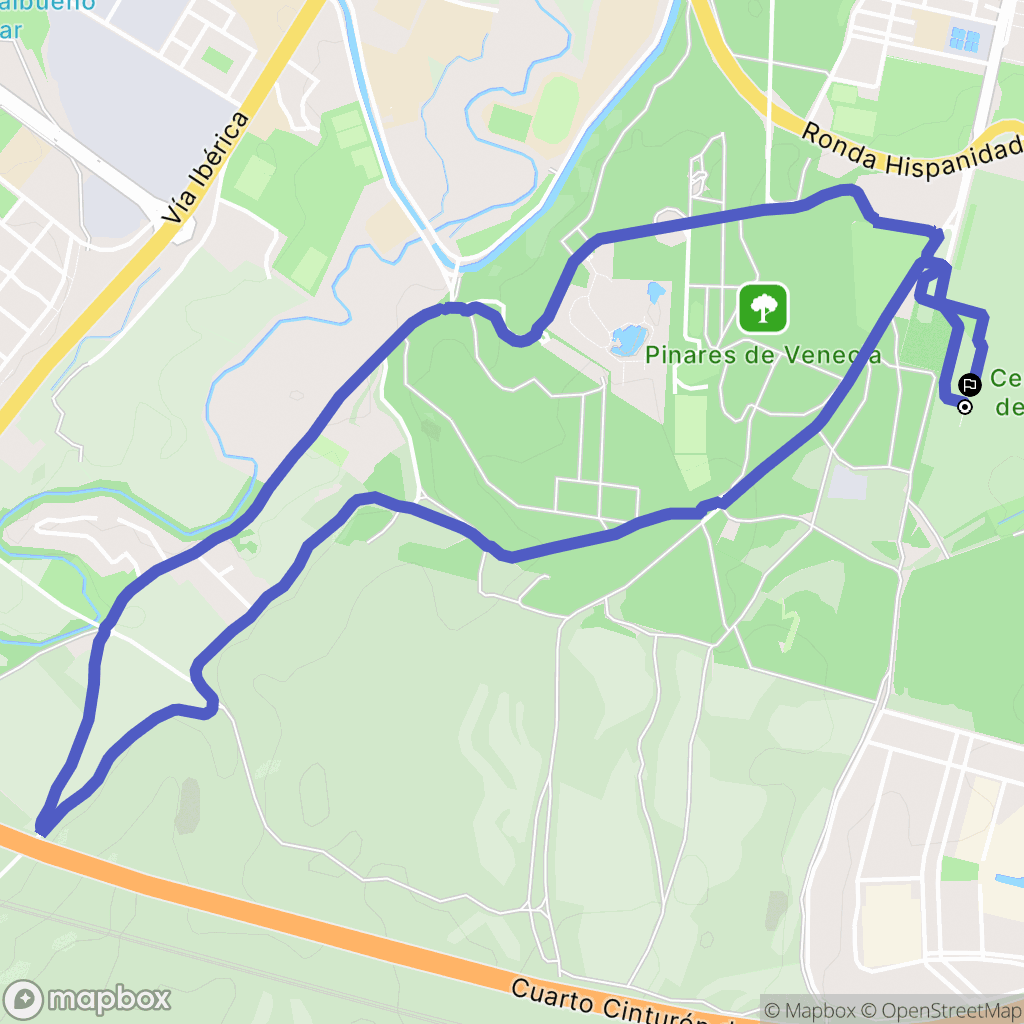 Zaragoza : carte du parcours de randonnée - Spain