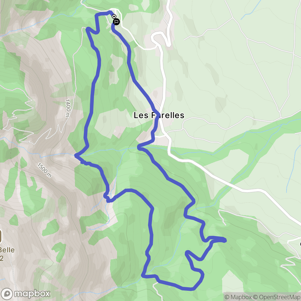 La Fare-en-Champsaur : carte du parcours de randonnée - France