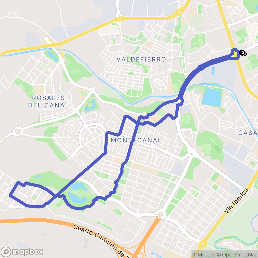 Zaragoza : carte du parcours de randonnée - Spain