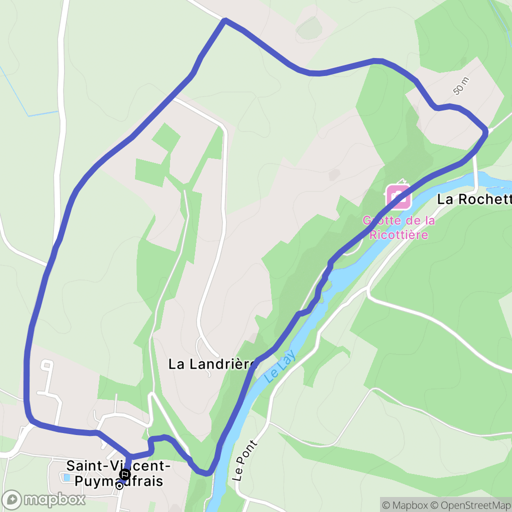 Bournezeau : carte du parcours de randonnée - France