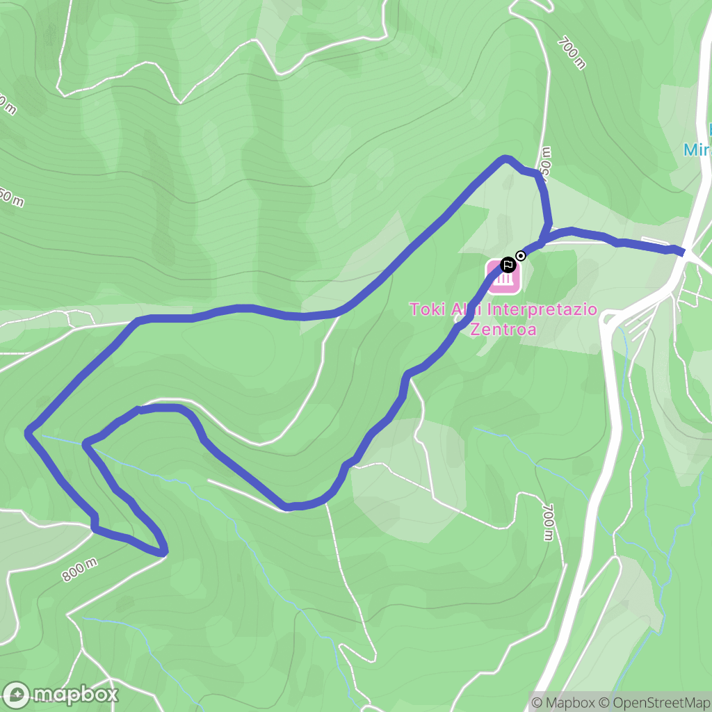 Abadiño : carte du parcours de randonnée - Spain