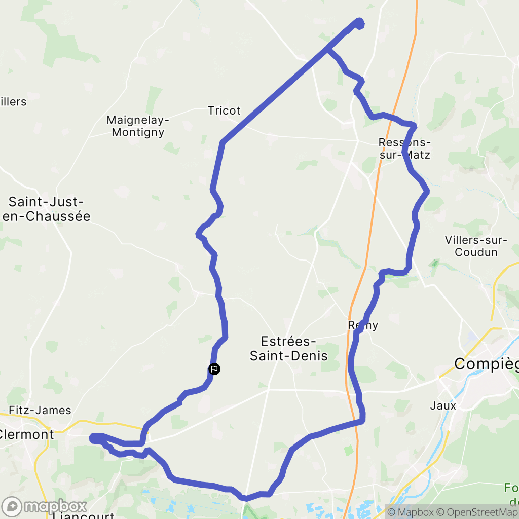 Bailleul-le-Soc : carte du parcours de randonnée - France