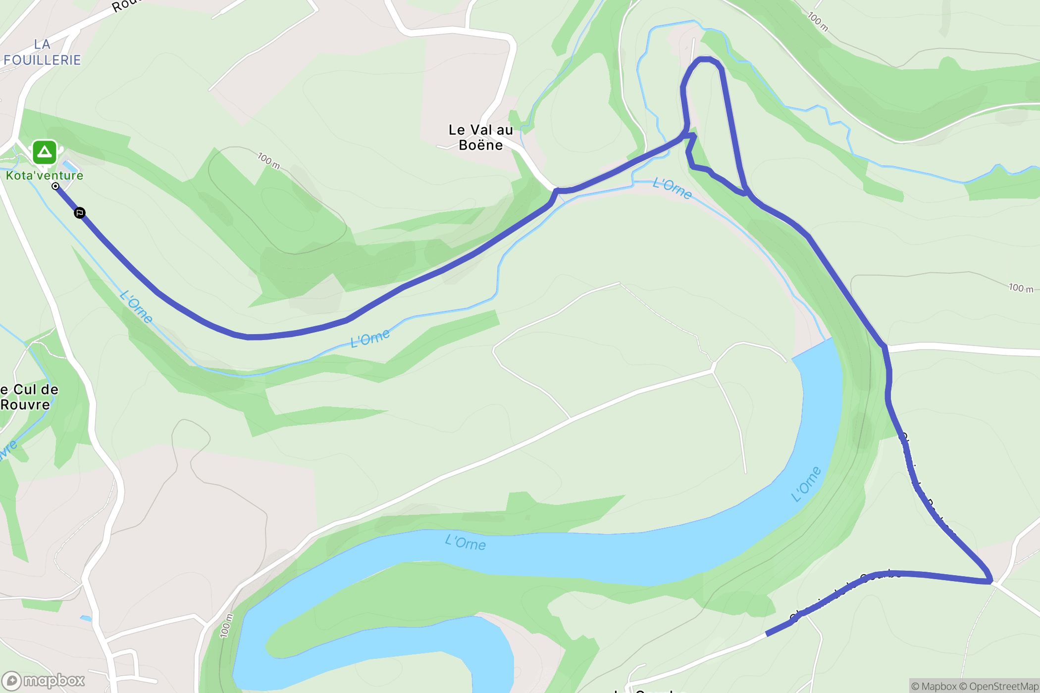Le Mesnil-Villement : carte du parcours de randonnée - France