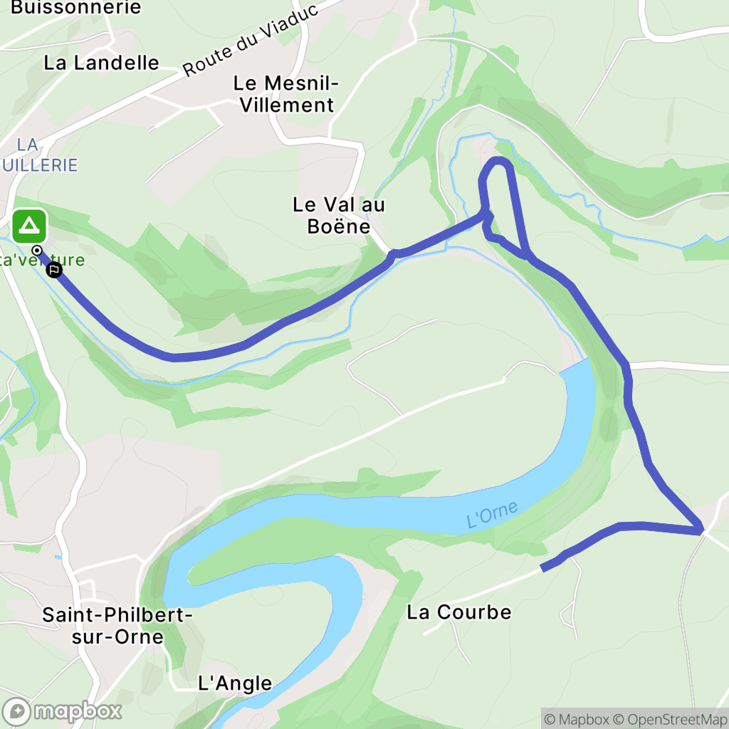 Le Mesnil-Villement : carte du parcours de randonnée - France