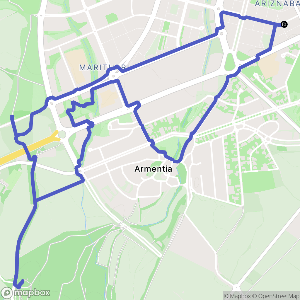 Vitoria-Gasteiz : carte du parcours de randonnée - Spain