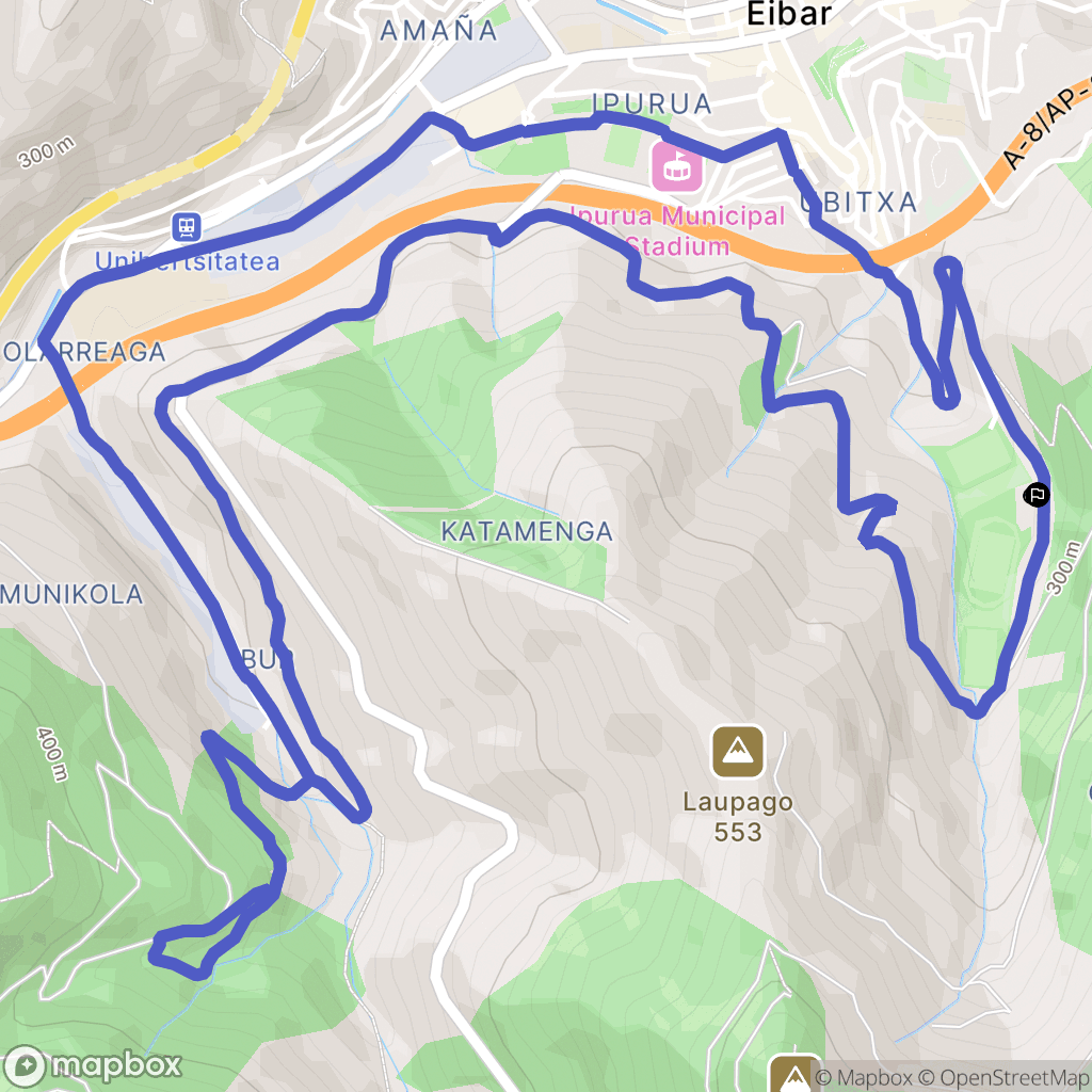  : carte du parcours de randonnée - Spain