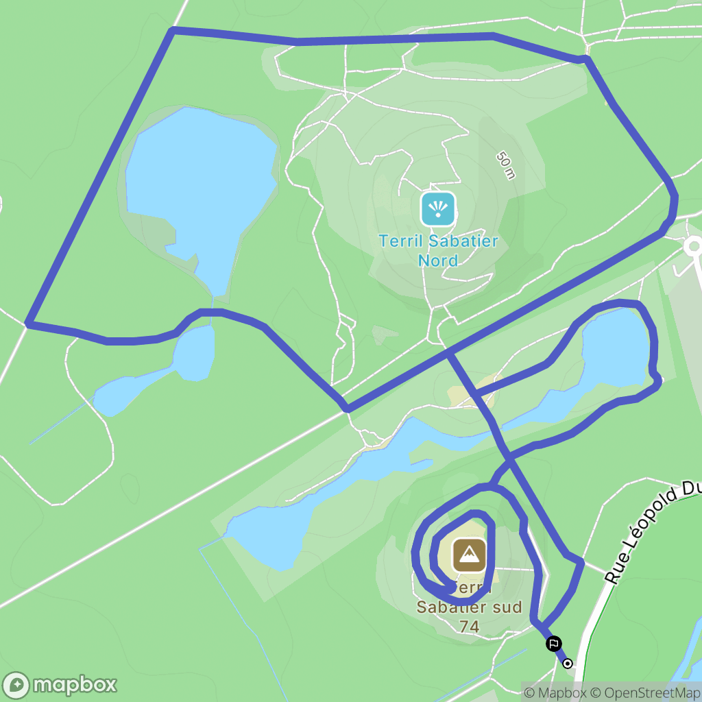 Raismes : carte du parcours de randonnée - France
