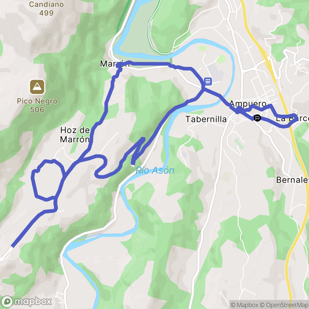 Ampuero : carte du parcours de randonnée - Spain