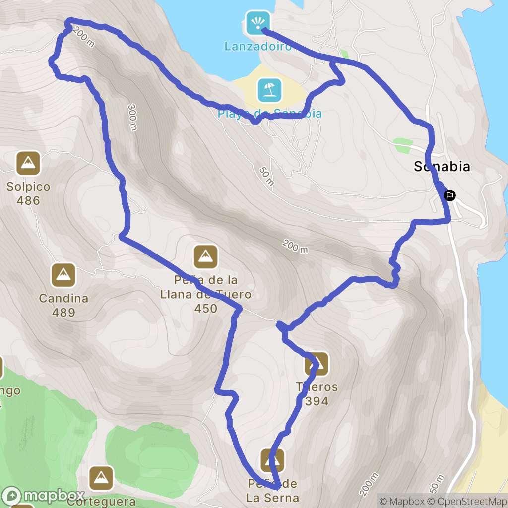 Castro-Urdiales : carte du parcours de randonnée - Spain