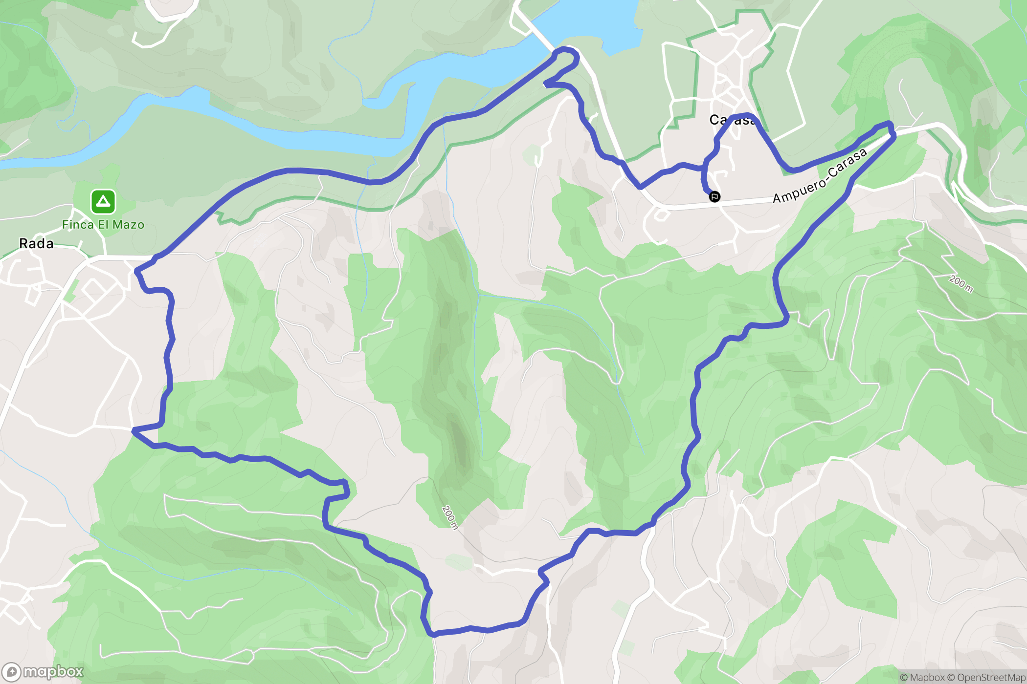 Carasa : carte du parcours de randonnée - Spain