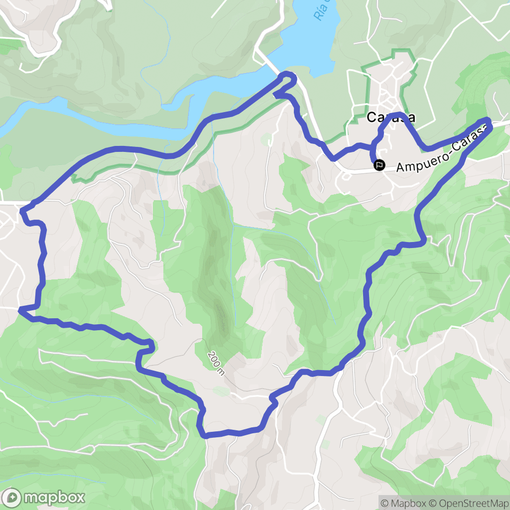 Carasa : carte du parcours de randonnée - Spain