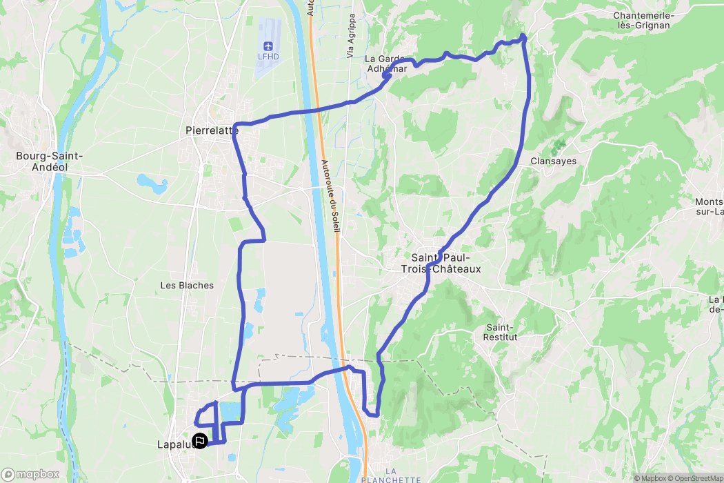 Lapalud : carte du parcours de randonnée - France