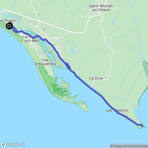L'Aiguillon-la-Presqu'île : carte du parcours de randonnée - France