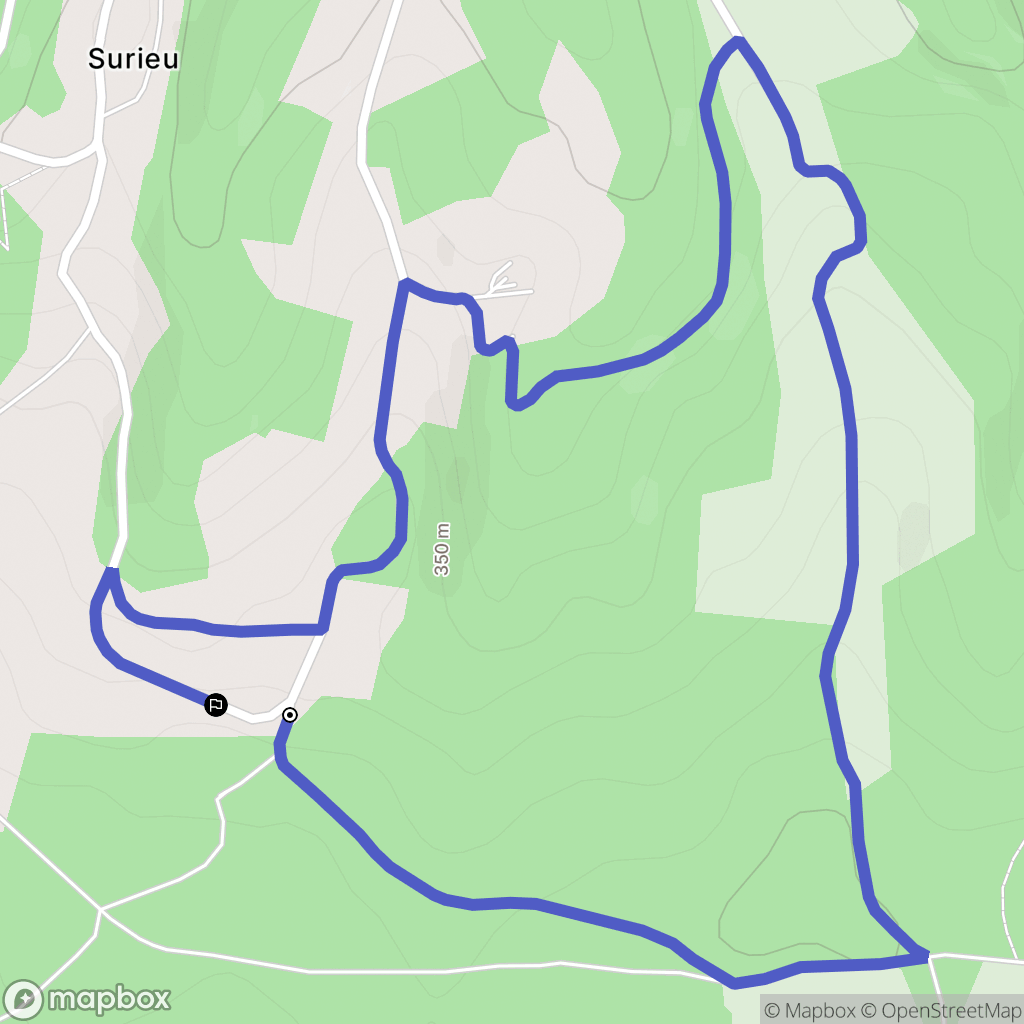 Saint-Romain-de-Surieu : carte du parcours de randonnée - France