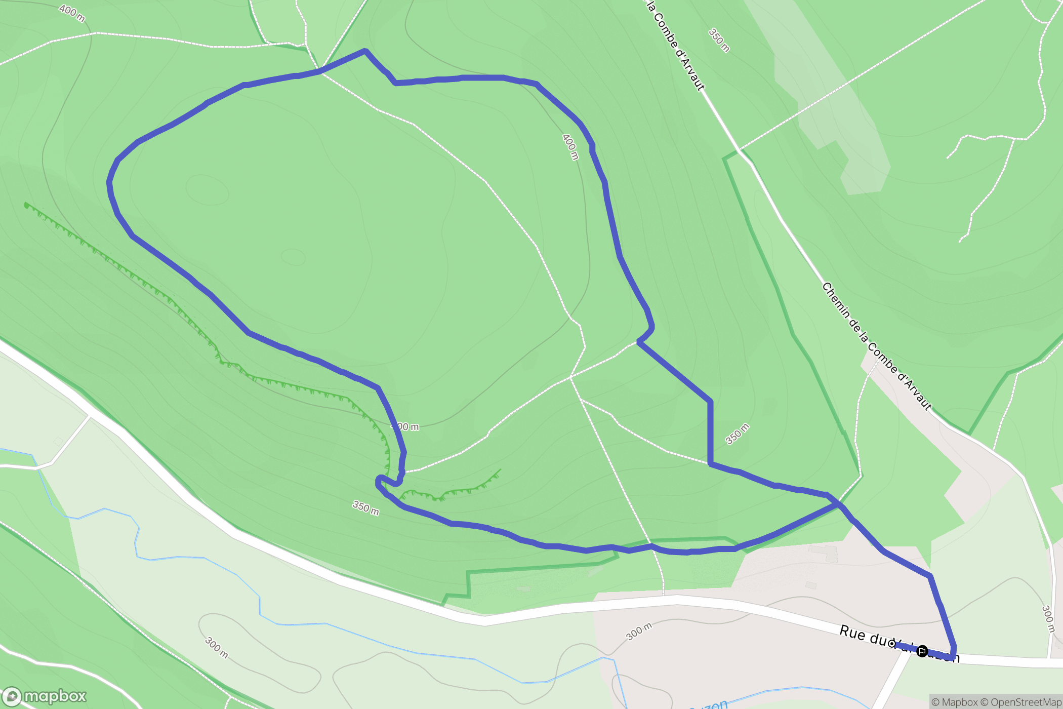 Messigny-et-Vantoux : carte du parcours de randonnée - France