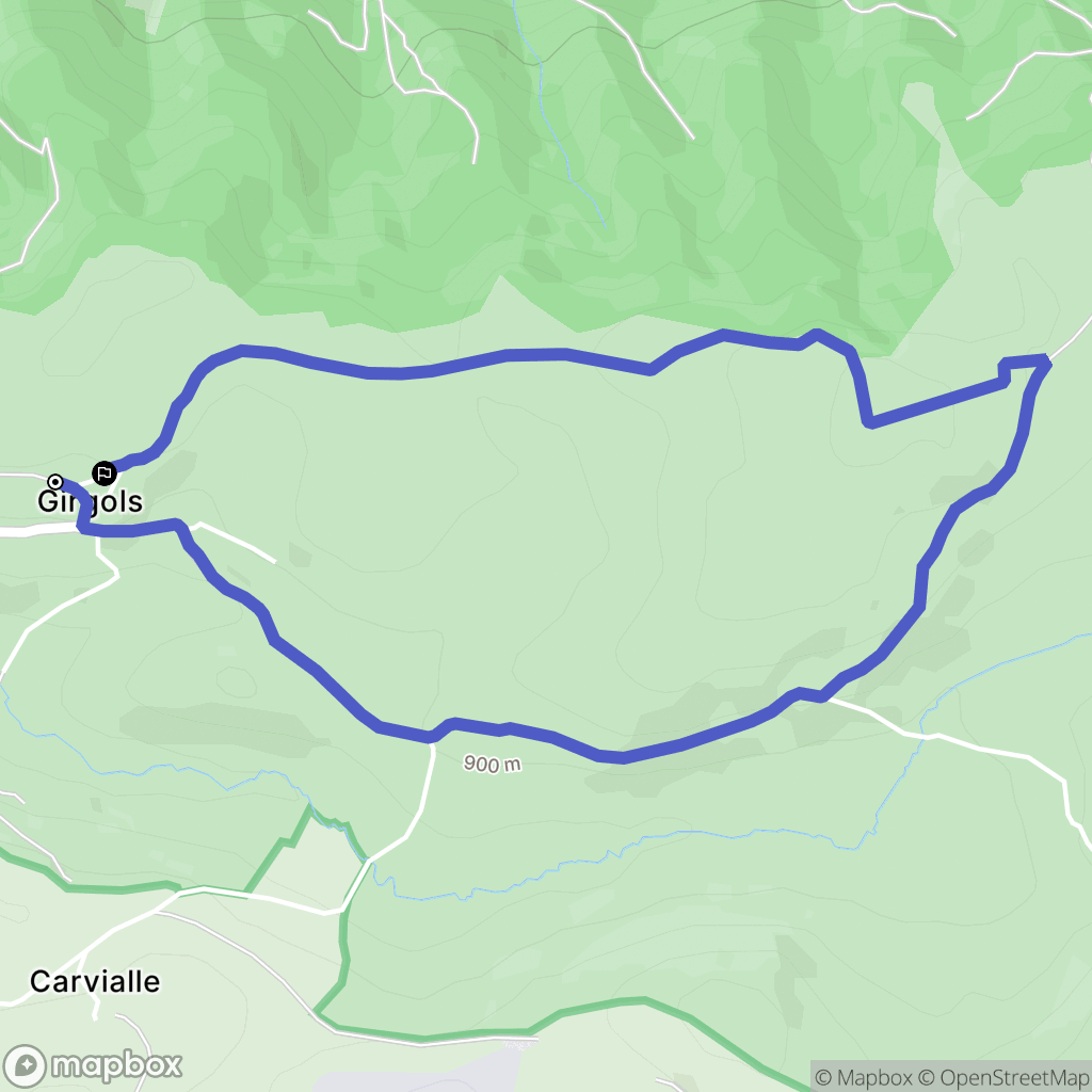 Girgols : carte du parcours de randonnée - France