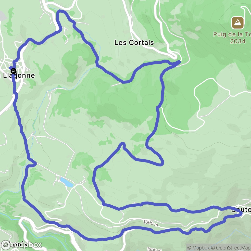 La Llagonne : carte du parcours de randonnée - France