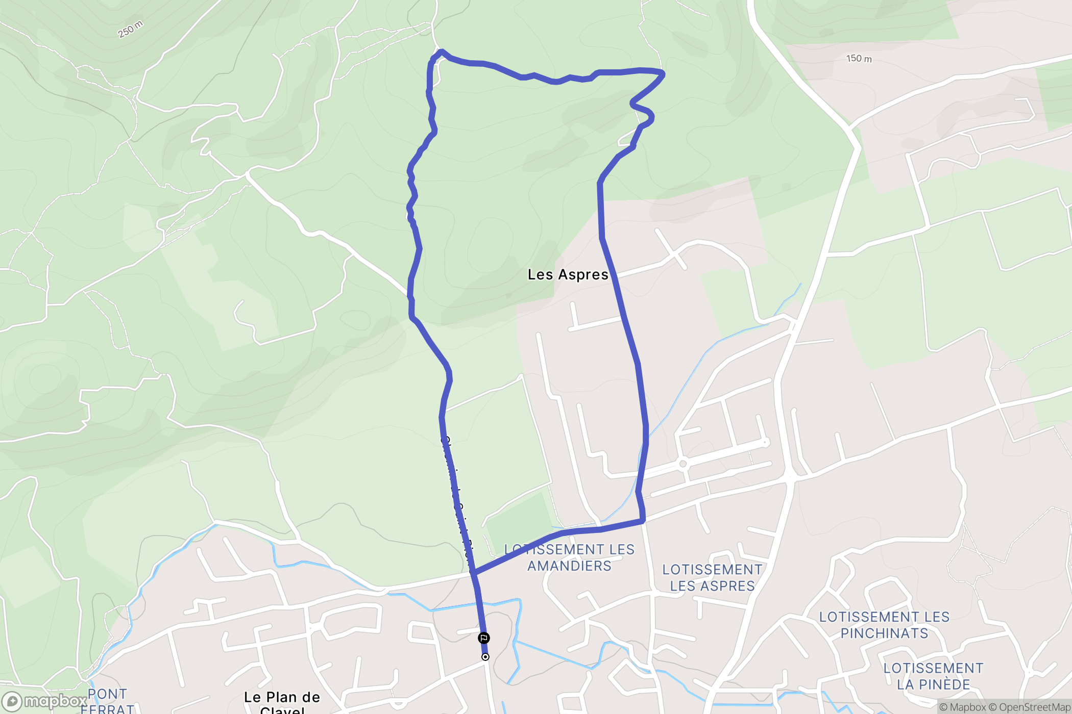 Pélissanne : carte du parcours de randonnée - France
