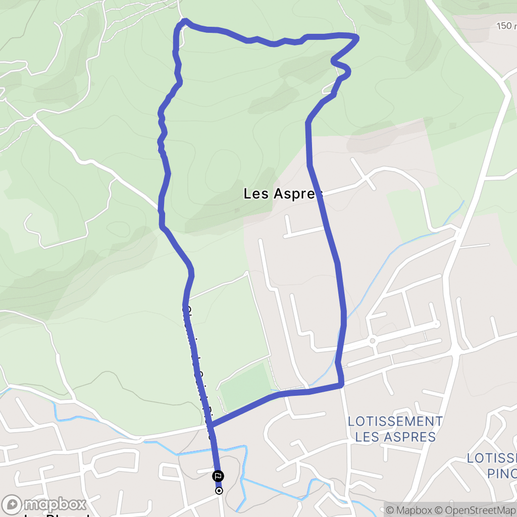 Pélissanne : carte du parcours de randonnée - France