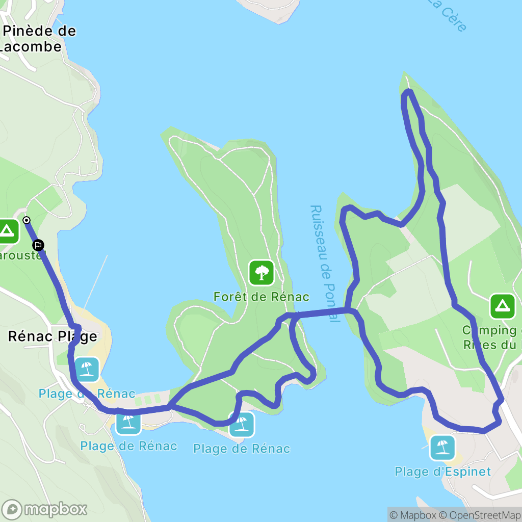 Saint-Gérons : carte du parcours de randonnée - France